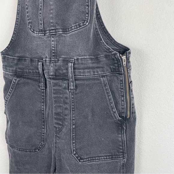 Madewell Faded Black Tall Skinny Denim Overalls Size Small - Picture 2 of 8